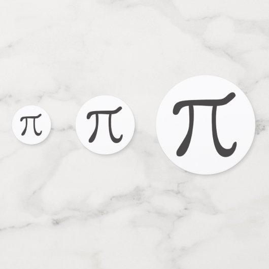 Pi-symbolen - Pi Day Confetti (Achterkanten)