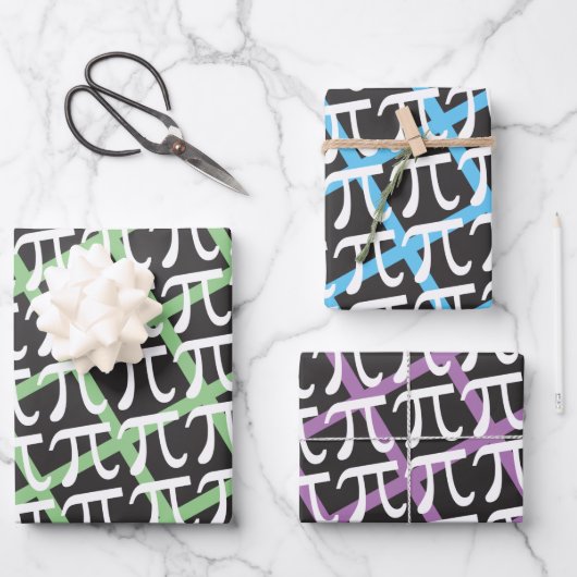 PI Symbols PI Day Wiskunde Thema inpakpapier (Voorkant)