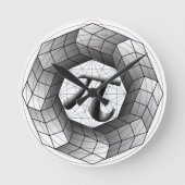 Pi-symbool π optische illusieklok voor Wiskunde-li Ronde Klok (Voorkant)