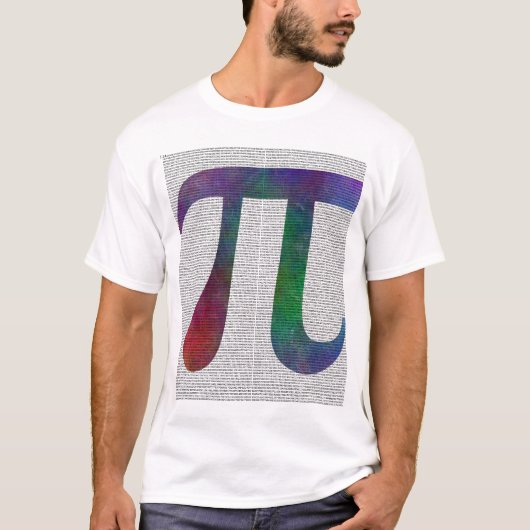 Pi-symbool 14400 cijfers t-shirt (Voorkant)
