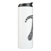 Pi-symbool 3.14 - 400 decimale waarden thermosbeker (Gedraaid links)