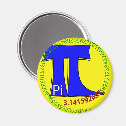 Pi-symbool 3.14 Ultimate Magneet (Voorkant / Achterkant)