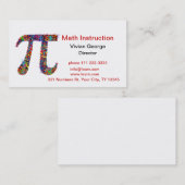 Pi Symbool Action Painting Splatter Visitekaartje (Voorkant / Achterkant)