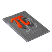 Pi Symbool Art Notitieboek (Rechterzijde)