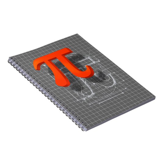 Pi Symbool Art Notitieboek (Rechterzijde)
