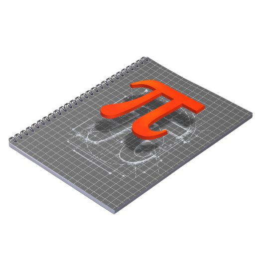 Pi Symbool Art Notitieboek (Linkerzijde)