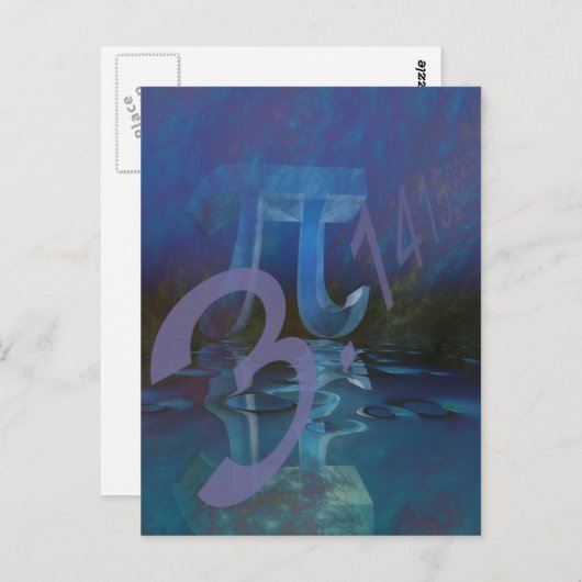 Pi-symbool Briefkaart (Voorkant / Achterkant)