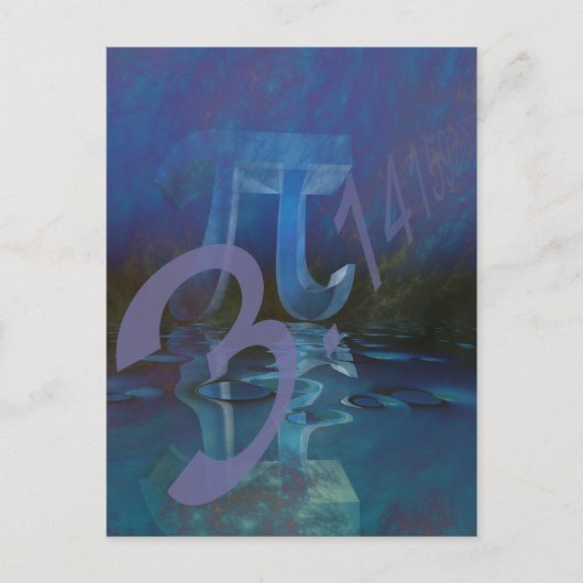 Pi-symbool Briefkaart (Voorkant)