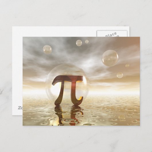 Pi-symbool briefkaart (Voorkant / Achterkant)