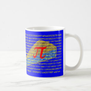 Pi-symbool, cijfers en taart koffiemok