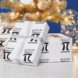 Pi-symbool Funny Mijn liefde voor geld is Pi-symbo Cadeaupapier