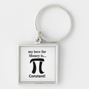 Pi-symbool Funny Mijn liefde voor geld is Pi-symbo Sleutelhanger
