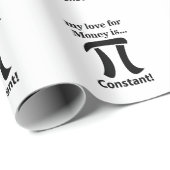 Pi Symbool Grappig Mijn liefde voor geld is Pi Sym Cadeaupapier (Rol Hoek)