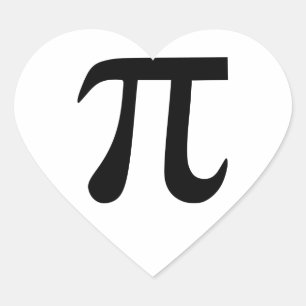Pi-symbool Hart Sticker