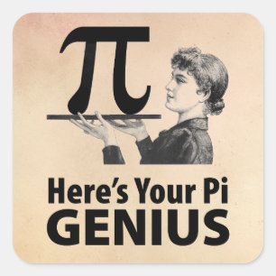 Pi Symbool Humor Vierkante Sticker