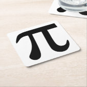 Pi-symbool Kartonnen Onderzetters (Schuin)