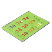 Pi Symbool Menu Cute Wiskunde Teacher Notitieboek (Linkerzijde)