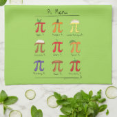Pi Symbool Menu Cute Wiskunde Teacher Theedoek (Gevouwen)