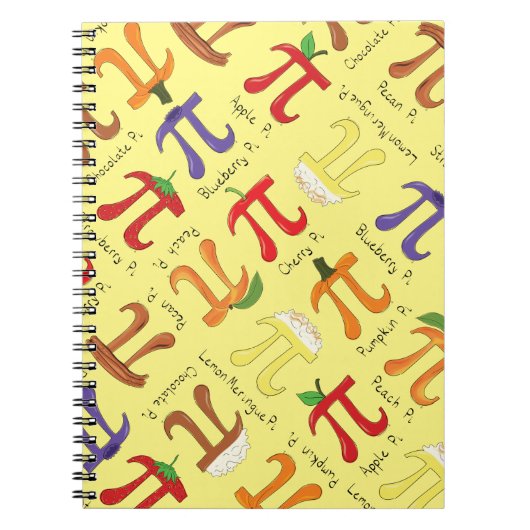 Pi Symbool Menu Schattige Wiskundeleraar Notitieboek (Voorkant)