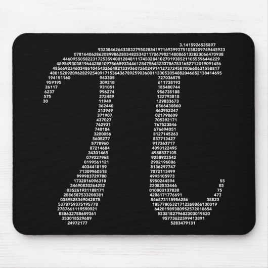 Pi-symbool Mousepad Muismat (Voorkant)