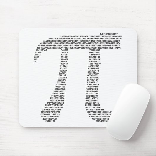 Pi-symbool Mousepad Muismat (Met muis)