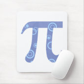 Pi symbool muismat met blauwe cirkels (Met muis)