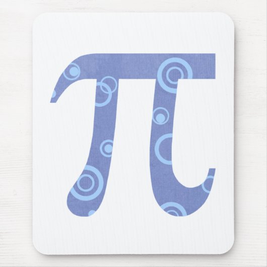 Pi symbool muismat met blauwe cirkels (Voorkant)