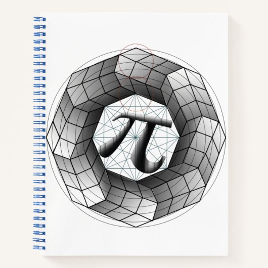 Pi Symbool Optische Illusie Notitieboek voor u (Voorkant)