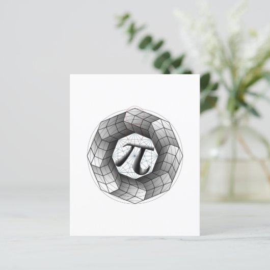 PI Symbool Optische Illusie Papieren Blad voor U (Staand voorkant)