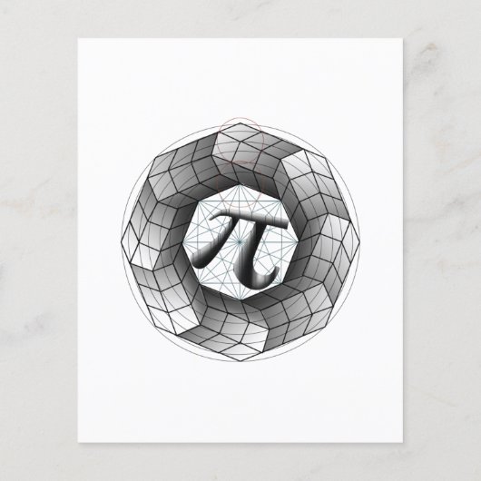 PI Symbool Optische Illusie Papieren Blad voor U (Achterkant)