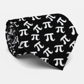 Pi Symbool Pattern Black White Modern Stropdas (Opgerold)