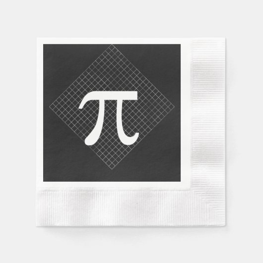 Pi Symbool Pi Day Paper Napkins Servet (Voorkant)