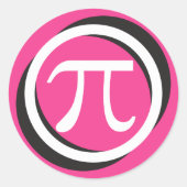 Pi-symbool - PINK Pi Day-Stickers Ronde Sticker (Voorkant)