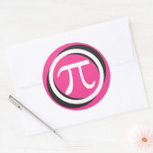 Pi-symbool - PINK Pi Day-Stickers Ronde Sticker (Envelop)