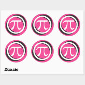 Pi-symbool - PINK Pi Day-Stickers Ronde Sticker (Vel)