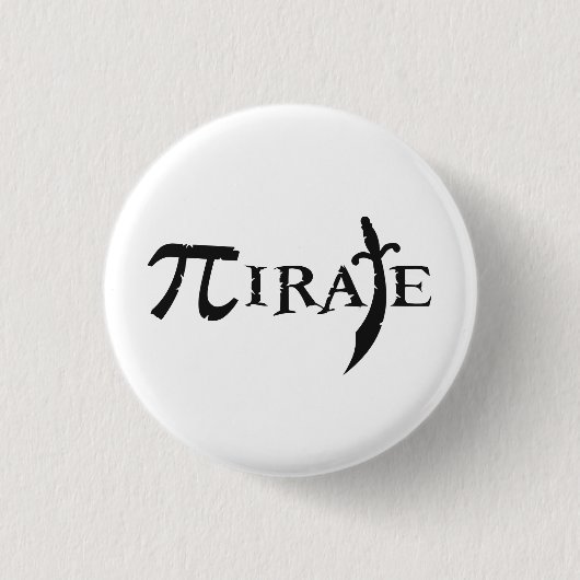 Pi-symbool Pirate Ronde Button 3,2 Cm (Voorkant)
