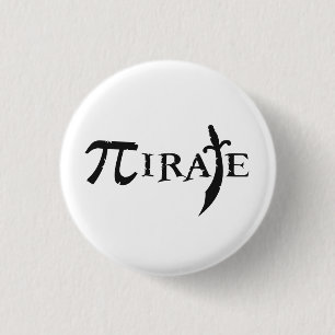 Pi-symbool Pirate Ronde Button 3,2 Cm