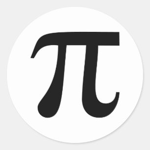 Pi-symbool Ronde Sticker