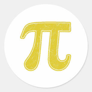 Pi-symbool Ronde Sticker