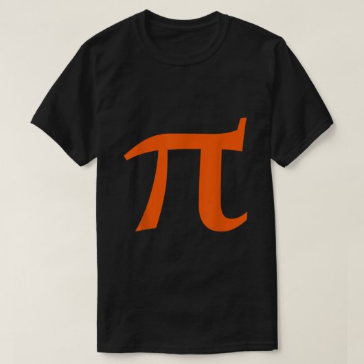 Pi-symbool shirt oranje dag wiskunde leraar (Design voorkant)