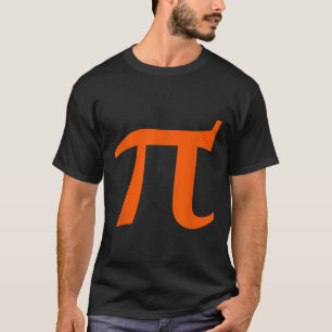 Pi-symbool shirt oranje dag wiskunde leraar