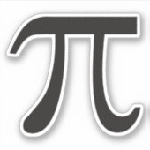 Pi Symbool Sticker (Voorkant)