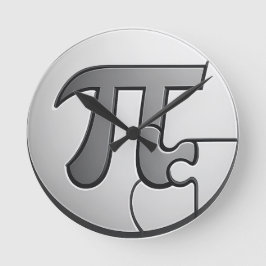 Pi Symbool T-shirt - Minimalistisch wiskunde Pi-da Ronde Klok