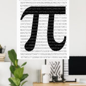 Pi-symbool van de wiskunde poster (Thuiskantoor)