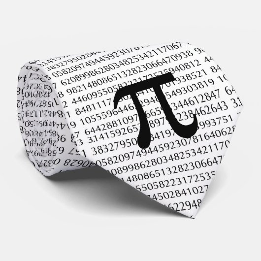 Pi-symbool van de wiskunde stropdas (Opgerold)