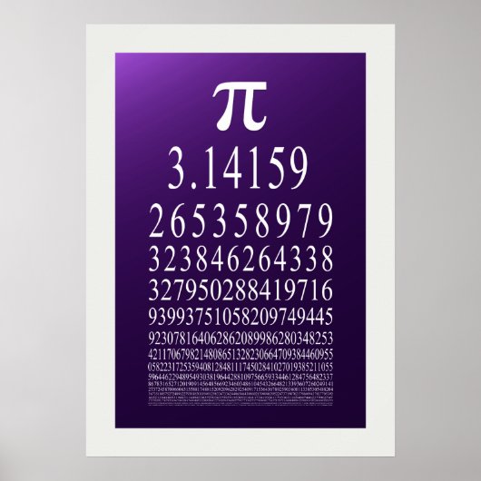 Pi-symbool Veel cijferige code Poster (Voorkant)