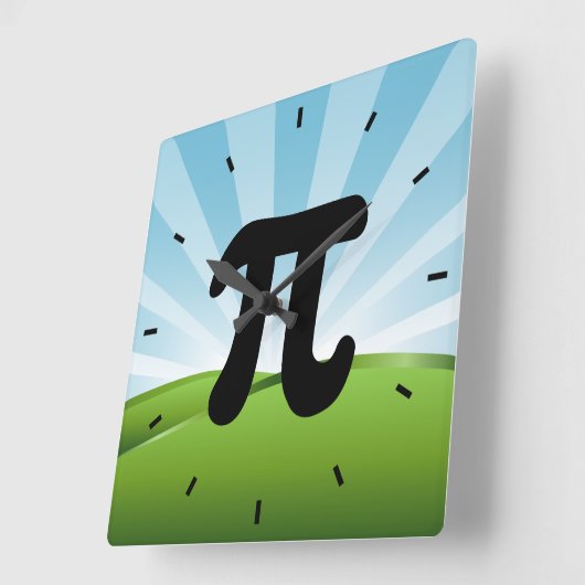 PI symbool wandklok (Hoek)