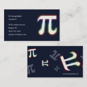 Pi-symbool | Wetenschappers Visitekaartje (Voorkant / Achterkant)