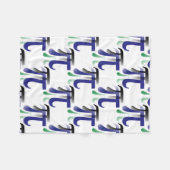 Pi Symbool Wiskunde Fleece Blanket (Voorkant (Horizontaal))