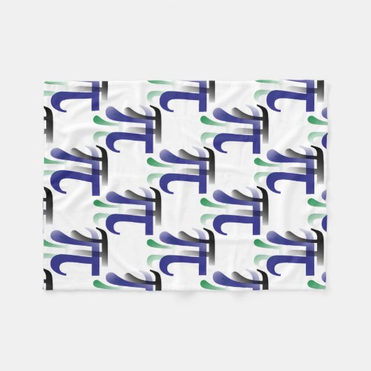 Pi Symbool Wiskunde Fleece Blanket (Voorkant (Horizontaal))